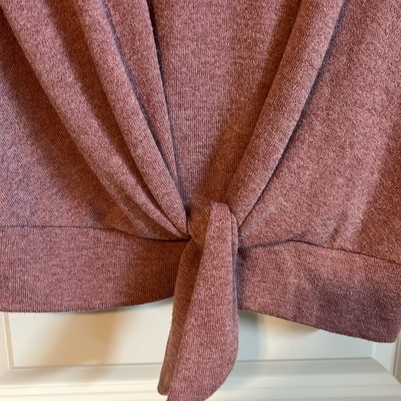 Kaileigh mauve front tie sweater - Picture 2 of 2